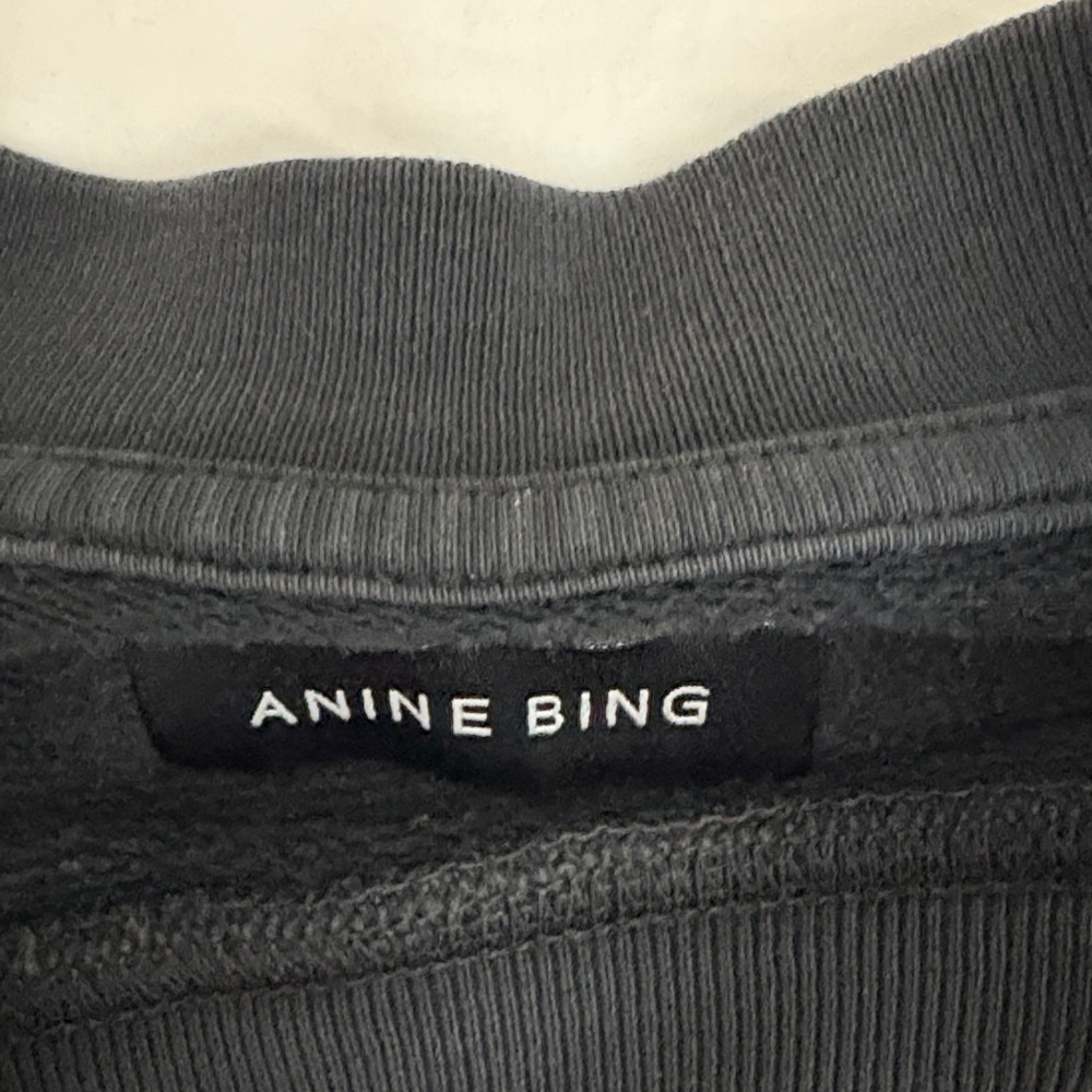 Anine Bing Black and Blue Graphic Crewneck Sweater - Picture 2 of 3